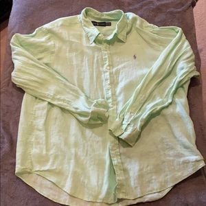 Polo Ralph Lauren Lime green button down 2XL
